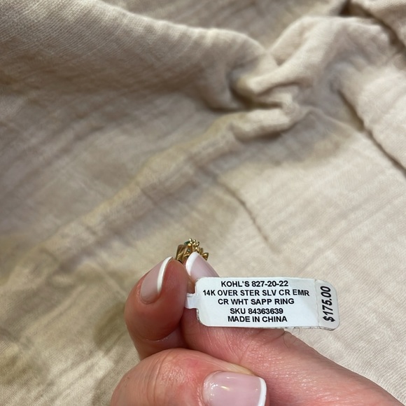 14k over sterling silver ring - Picture 4 of 4